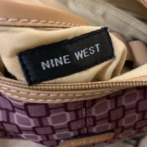 Purple and tan handle bag from Nine West